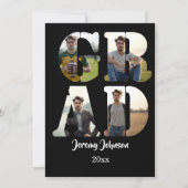 Invitation Black and White GRAD Photo Announcement (Devant)