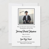 Invitation Black and White GRAD Photo Announcement (Dos)