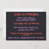 Invitation Black and White Halloween Party Scanner Woods (Dos)