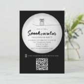 Invitation Black and White Halloween Party Spooktacular (Debout devant)