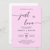 Invitation Black And White Minimalist Wedding (Devant / Derrière)