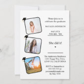 Invitation Black and White Photo Modern Graduation (Dos)