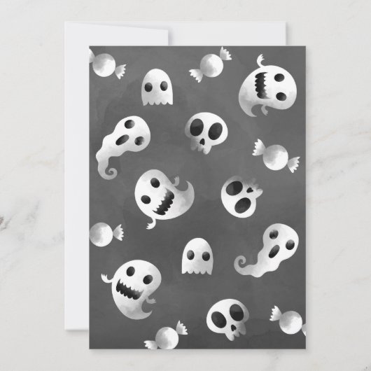 Invitation Black and White Spooktacular Halloween (Dos)