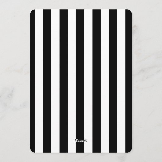 Invitation Black and White Stripe Save the Date Cards (Dos)