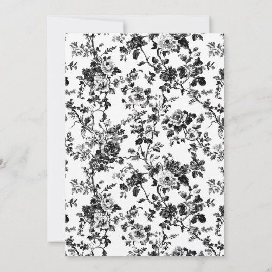 Invitation Black Antique Chinoiserie fête d'anniversaire (Dos)