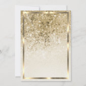 Invitation Black Balls Snowflakes Gold Company Noël (Dos)