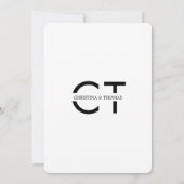 Invitation Black Blanc moderne Je fais BBQ Engagement (Dos)