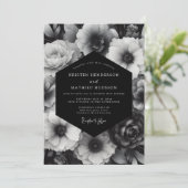 Invitation Black Bloom Opulent Wedding (Debout devant)
