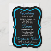 Invitation Black Blue Bowtie & Heels LGBT Wedding Invite (Dos)