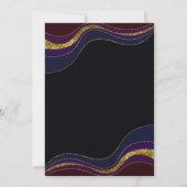 Invitation Black Blue Gold Parties scintillant Surprise 16e a (Dos)