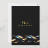 Invitation Black Blue Gold Surprise 75e anniversaire (Dos)
