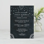 Invitation Black Blue Lace Light (Debout devant)