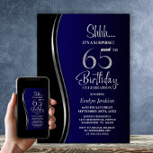 Invitation Black Blue Surprise 65e anniversaire