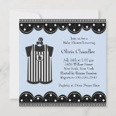 Invitation Black Blue Train Baby Boy Douche (Dos)