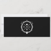 Invitation Black Boarding Pass Voyage Destination Mariage (Dos)