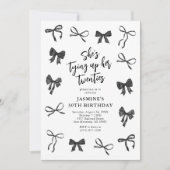 Invitation Black Bow 30th Birthday Party (Devant)