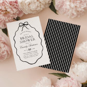 Invitation Black Bow Bridal Shower