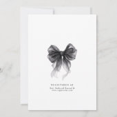 Invitation Black Bow Coquette Shes Tying Knot Bridal Shower (Dos)