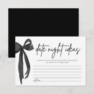 Invitation Black Bow Date Night Ideas Fête des mariées Jeu