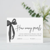 Invitation Black Bow Devine Combien De Perles Fête des mariée (Debout devant)