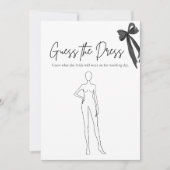 Invitation Black Bow Devine La Fête des mariées De Robe Jeu (Devant)