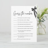 Invitation Black Bow devine le jeu de Fête des mariées numéri (Debout devant)