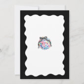 Invitation Black Bow Disco Ball Cocktail du trentième anniver (Dos)