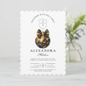 Invitation Black Bow Disco Ball Party (Debout devant)