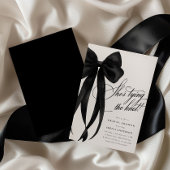 Invitation Black Bow Elle Attache La Fête des mariées de noeu