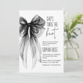 Invitation Black Bow Elle Attache La Fête des mariées de noeu (Debout devant)