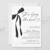 Invitation Black Bow Elle Attache La Fête des mariées de noeu (Devant)