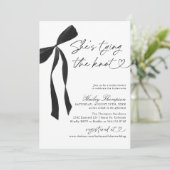 Invitation Black Bow Elle Attache La Fête des mariées de noeu (Debout devant)