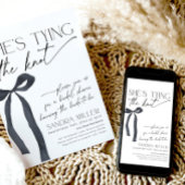 Invitation Black Bow Elle attache le noeud Goth Fête des mari