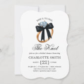 Invitation Black Bow fête de fiançailles de She’s Tying the K (Devant)
