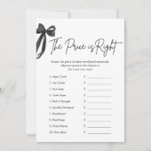 Invitation Black Bow Le prix est la bonne Fête des mariées je (Devant)