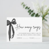 Invitation Black Bow moderne Devine combien de bagues jeu de  (Debout devant)
