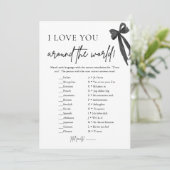 Invitation Black Bow moderne Je t'aime autour du monde Jeu (Debout devant)