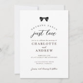 Invitation Black Bow Rien de fantaisie Juste Amour Mariage (Devant)