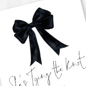 Invitation Black Bow She is Tying The Knot Bridal Shower