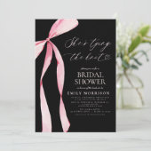 Invitation Black Bow She's Tying the Knot Fête des mariées (Debout devant)