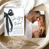 Invitation Black Bow She's Tying the Knot Fête des mariées