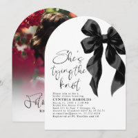 Black Bow She's Tying the Knot Fête des mariées Ph