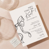 Invitation Black Bow She's Tying the Knot mignonne Fête des m