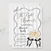 Invitation Black Bow The Night Before Rehearsal Dinner (Devant)