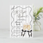 Invitation Black Bow The Night Before Rehearsal Dinner (Debout devant)