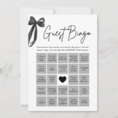 Invitation Black Bow Trouvez le jeu de Fête des mariées de Bi (Devant)