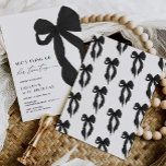 Invitation Black Bow Tying Up Her Twenties 30th Birthday<br><div class="desc">Celebrate the big 3-0 in style with a **Black Bow Tying Up Her Twenties** birthday invitation. Featuring a chic black bow and elegant, minimalist design, this invitation blends sophistication with a playful nod to saying goodbye to her twenties. The modern layout and refined typography create a polished look perfect for...</div>