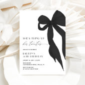 Invitation Black Bow Tying Up Her Twenties 30th Birthday