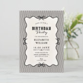 Invitation Black bow vintage (Debout devant)