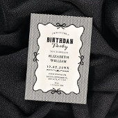 Invitation Black bow vintage